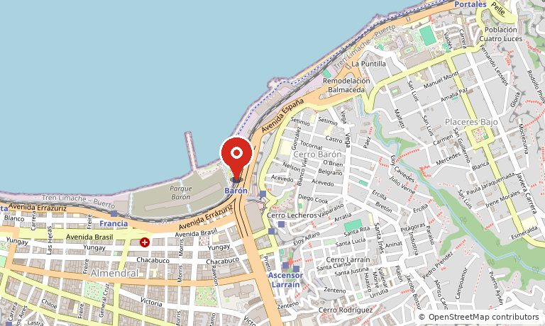 Mapa de ubicación de la Estación Barón