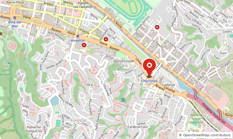 Mapa de ubicación de la Estación Chorrillos