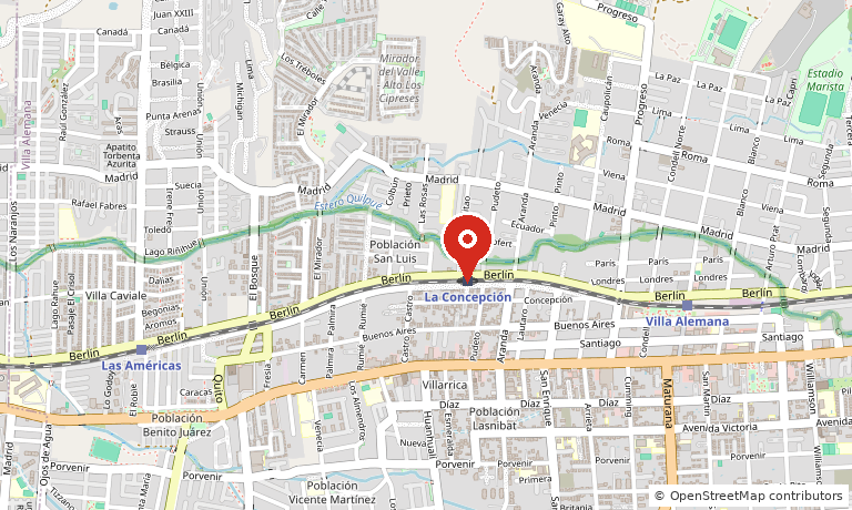 Mapa de ubicación de la Estación La Concepción