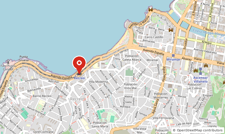 Mapa de ubicación de la Estación Recreo